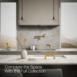 Two-hole bridge kitchen sink faucet^Kohler Discount
