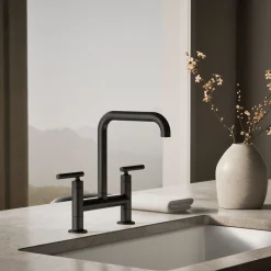 Two-hole bridge kitchen sink faucet^Kohler Discount