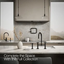 Two-hole bridge kitchen sink faucet with side sprayer^Kohler Discount