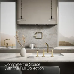 Two-hole bridge kitchen sink faucet with side sprayer^Kohler Online