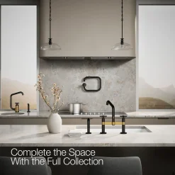 Two-hole bridge kitchen sink faucet with side sprayer^Kohler Online