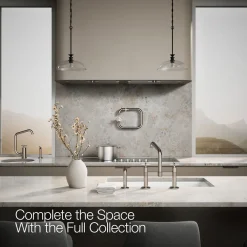 Two-hole bridge kitchen sink faucet with side sprayer^Kohler Online