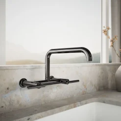 Two-hole wall-mount bridge kitchen sink faucet^Kohler Sale