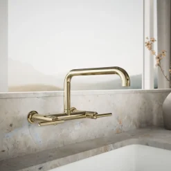 Two-hole wall-mount bridge kitchen sink faucet^Kohler Sale