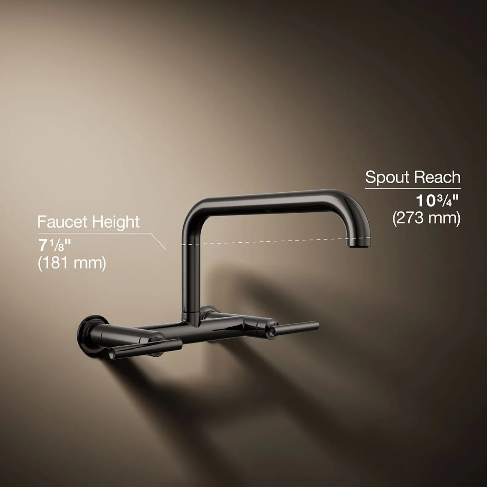 Two-hole wall-mount bridge kitchen sink faucet^Kohler Sale