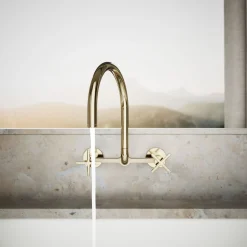 Two-hole wall-mount bridge kitchen sink faucet^Kohler Online