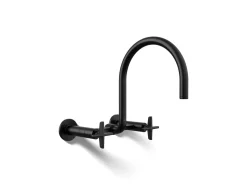 Two-hole wall-mount bridge kitchen sink faucet^Kohler Online