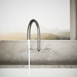 Two-hole wall-mount bridge kitchen sink faucet^Kohler Online