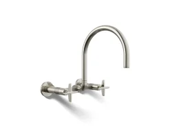 Two-hole wall-mount bridge kitchen sink faucet^Kohler Online