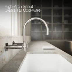 Two-hole wall-mount bridge kitchen sink faucet^Kohler Online