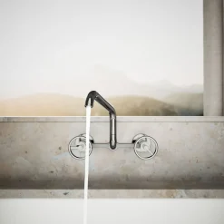 Two-hole wall-mount bridge kitchen sink faucet^Kohler New