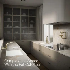 Two-hole wall-mount bridge kitchen sink faucet^Kohler New