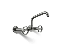 Two-hole wall-mount bridge kitchen sink faucet^Kohler New