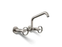 Two-hole wall-mount bridge kitchen sink faucet^Kohler New