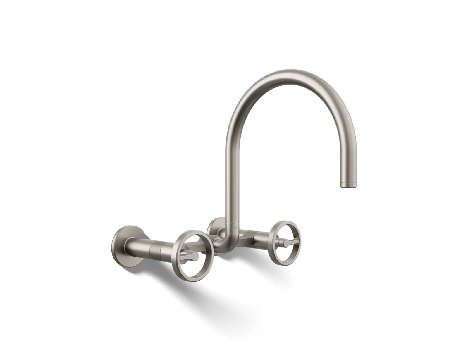 Two-hole wall-mount bridge kitchen sink faucet^Kohler Hot