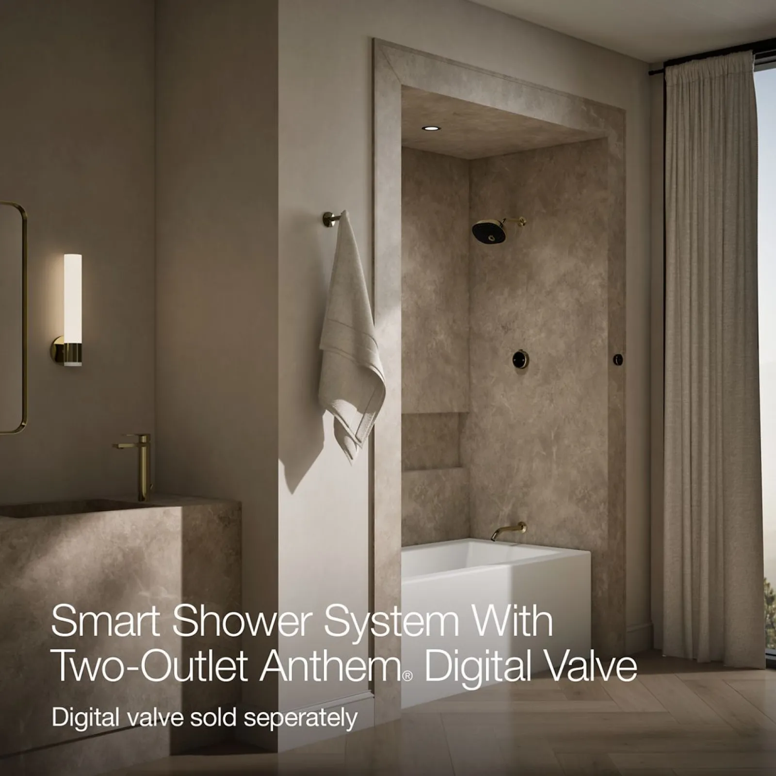 Two-outlet bath/shower digital control^Kohler New