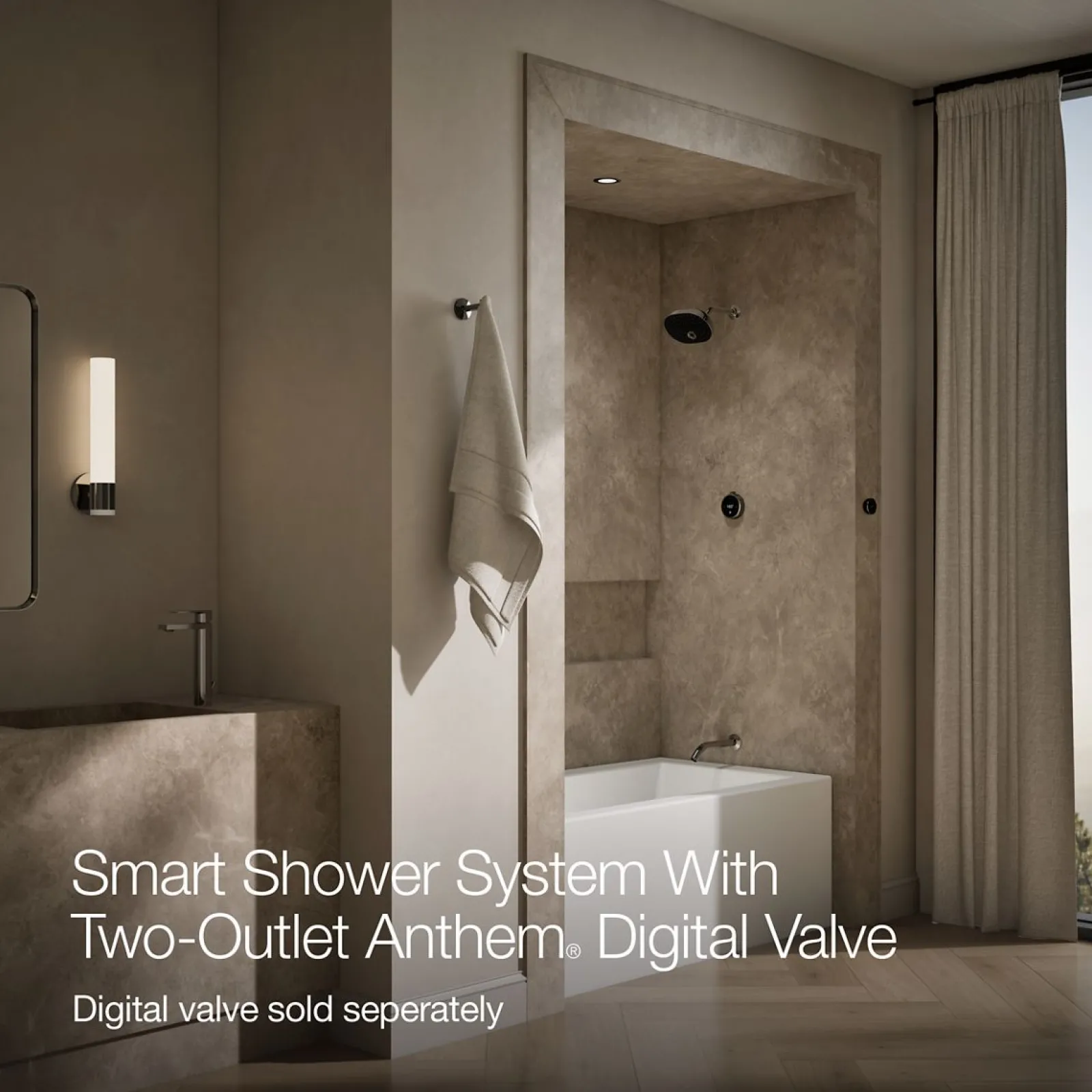 Two-outlet bath/shower digital control^Kohler New