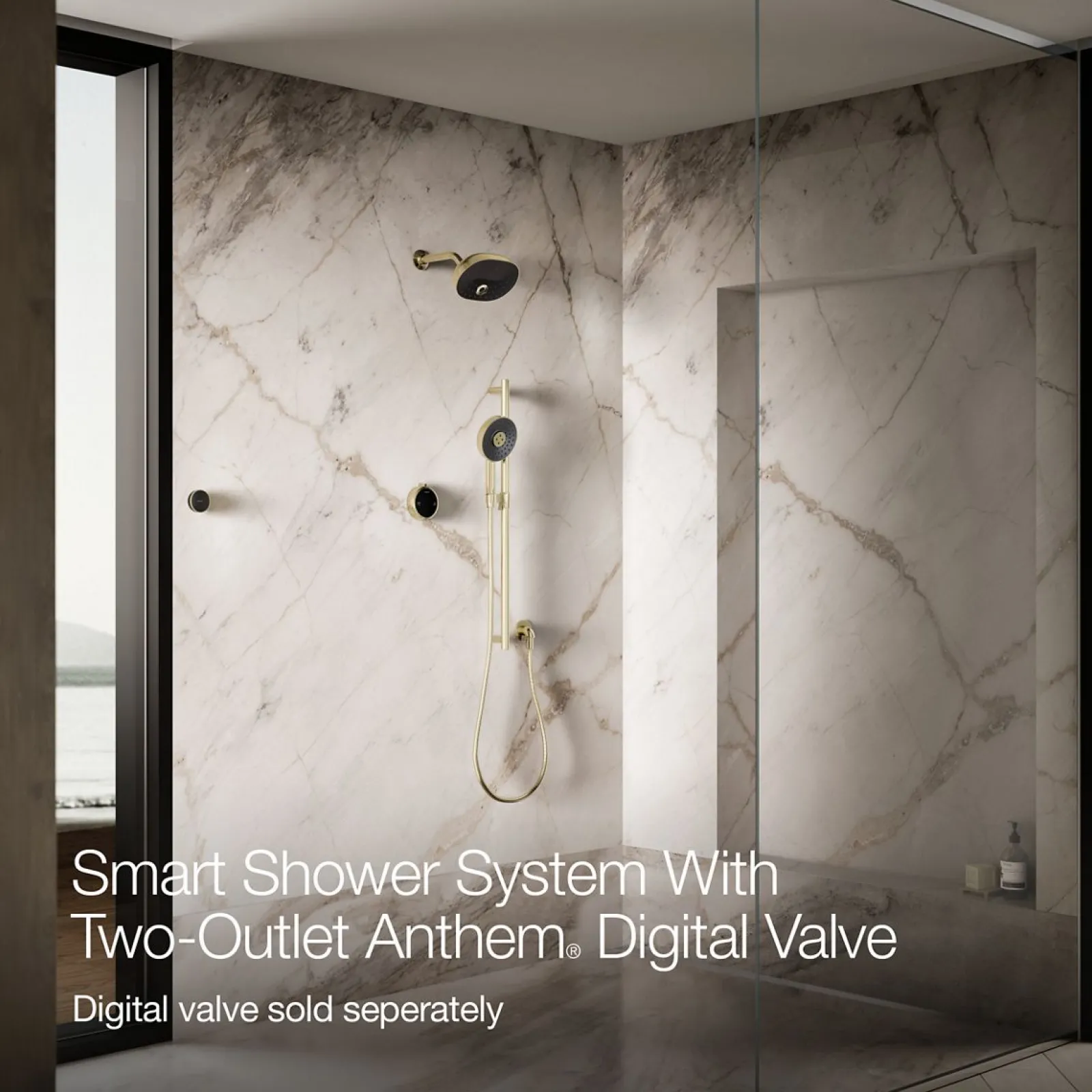 Two-outlet shower digital control^Kohler New