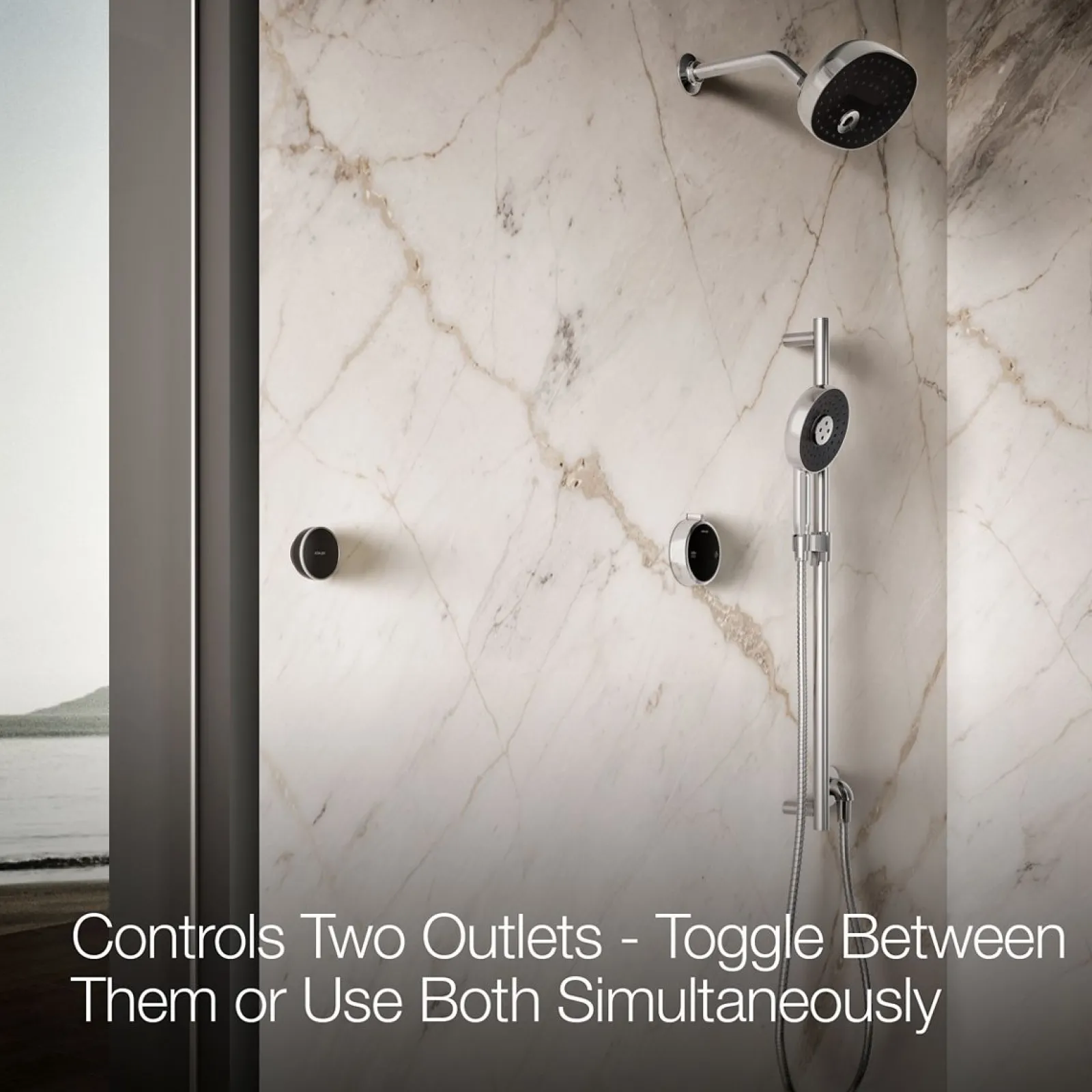 Two-outlet shower digital control^Kohler New