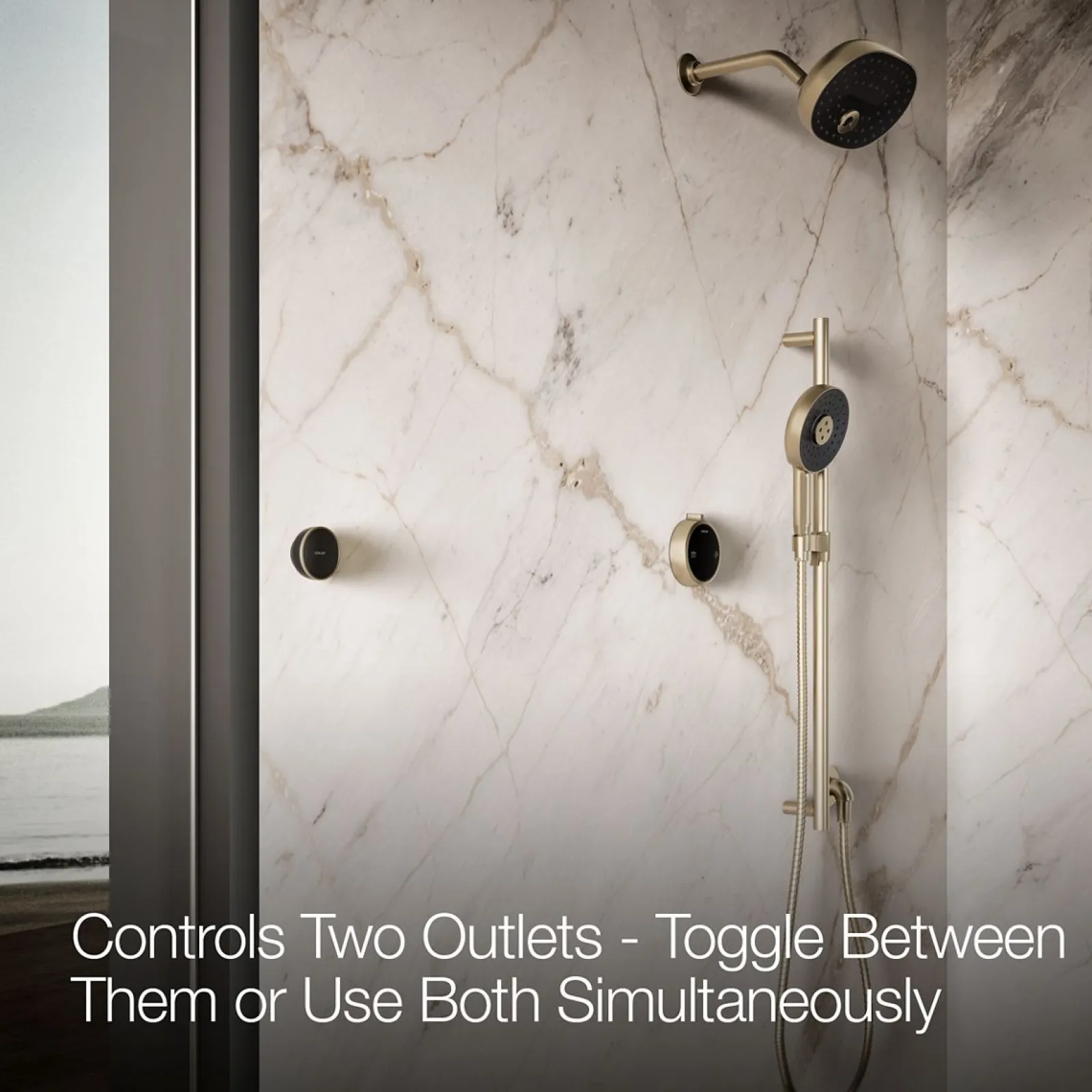 Two-outlet shower digital control^Kohler New