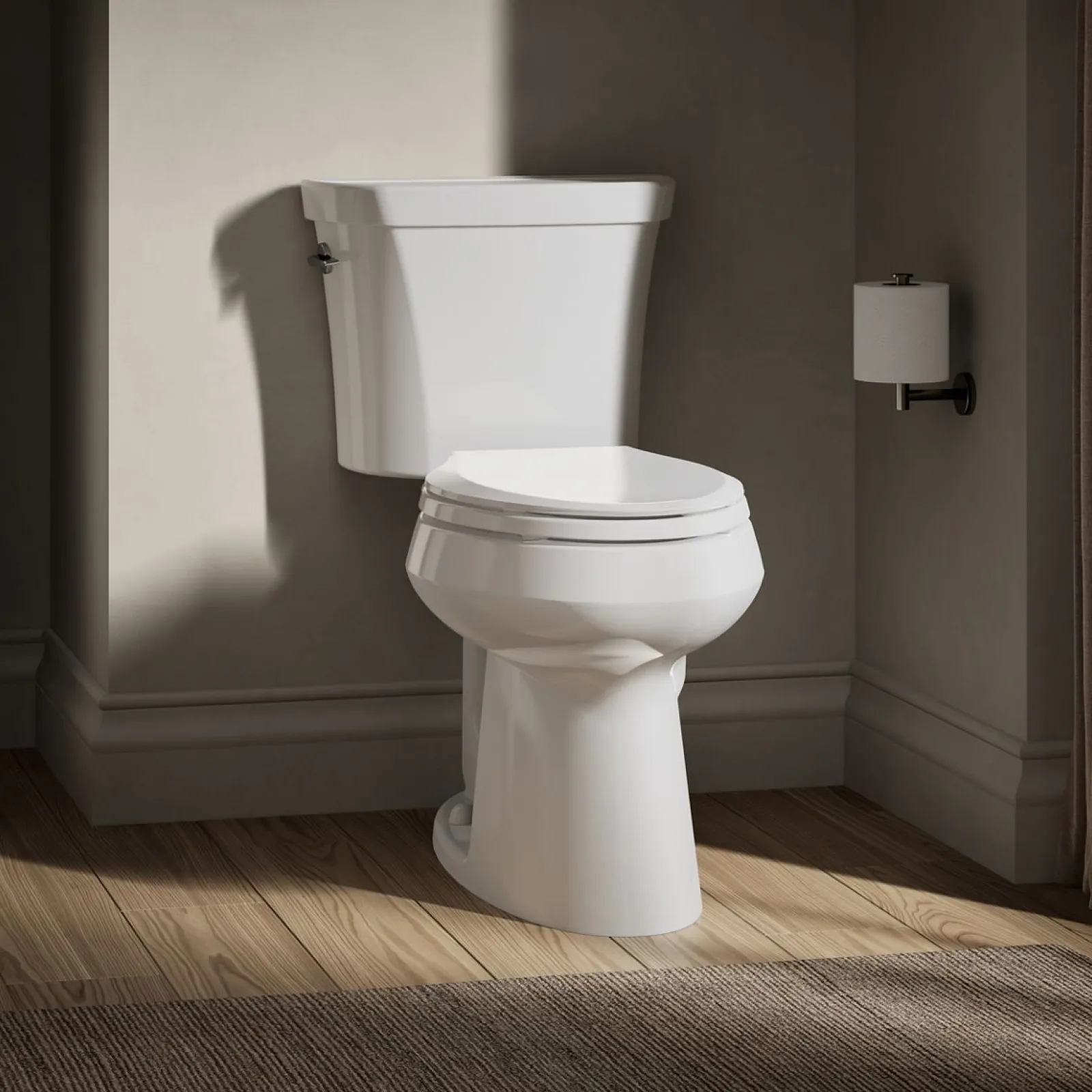 Two-piece elongated toilet, dual-flush^Kohler New