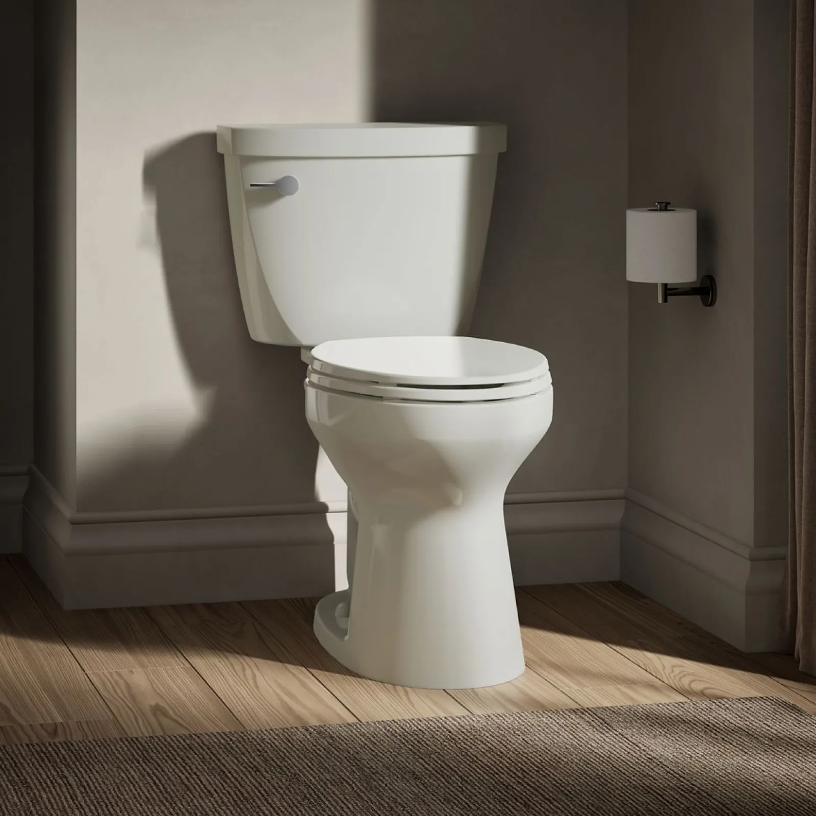 Two-piece elongated toilet, 1.28 gpf^Kohler Hot