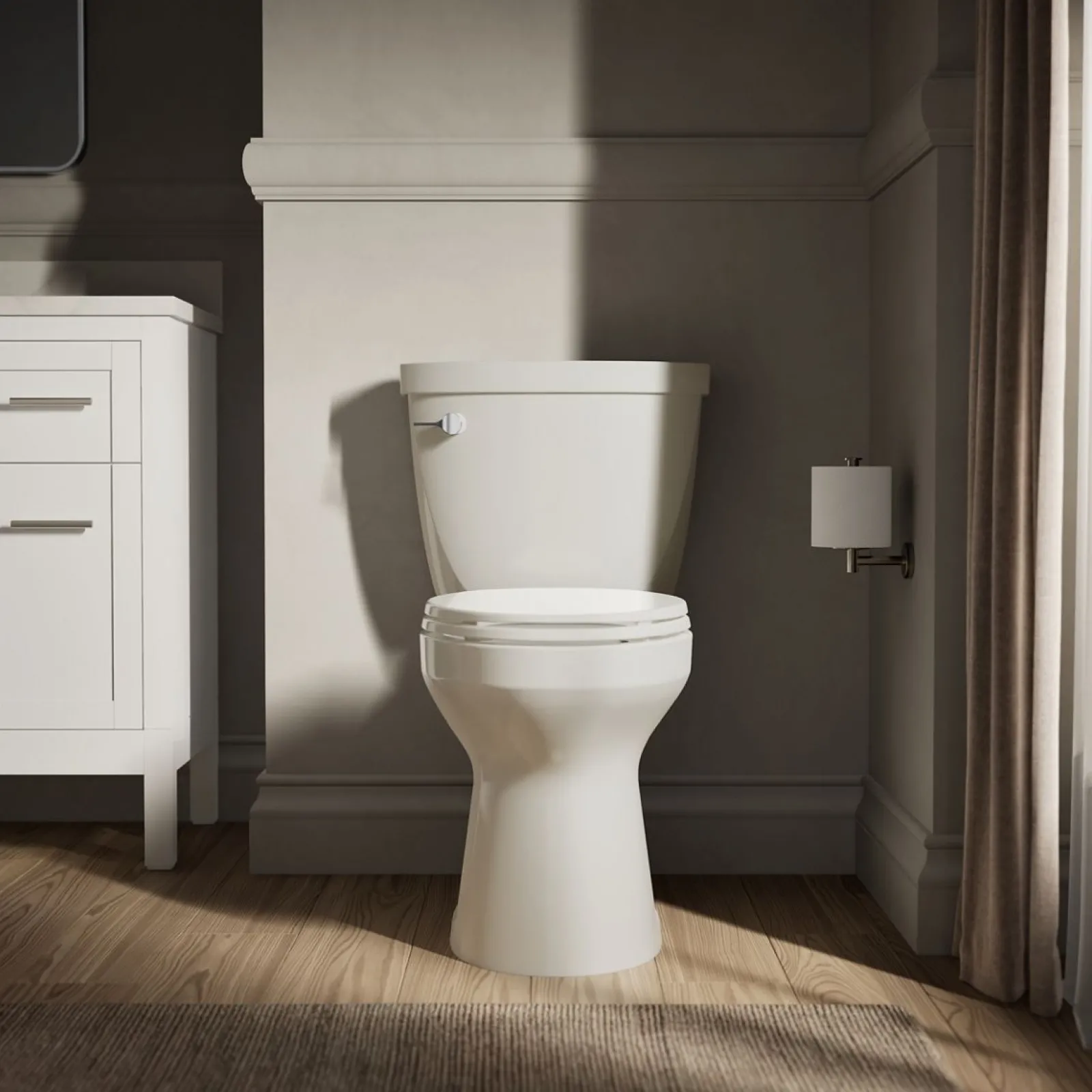 Two-piece elongated toilet, 1.28 gpf^Kohler Online