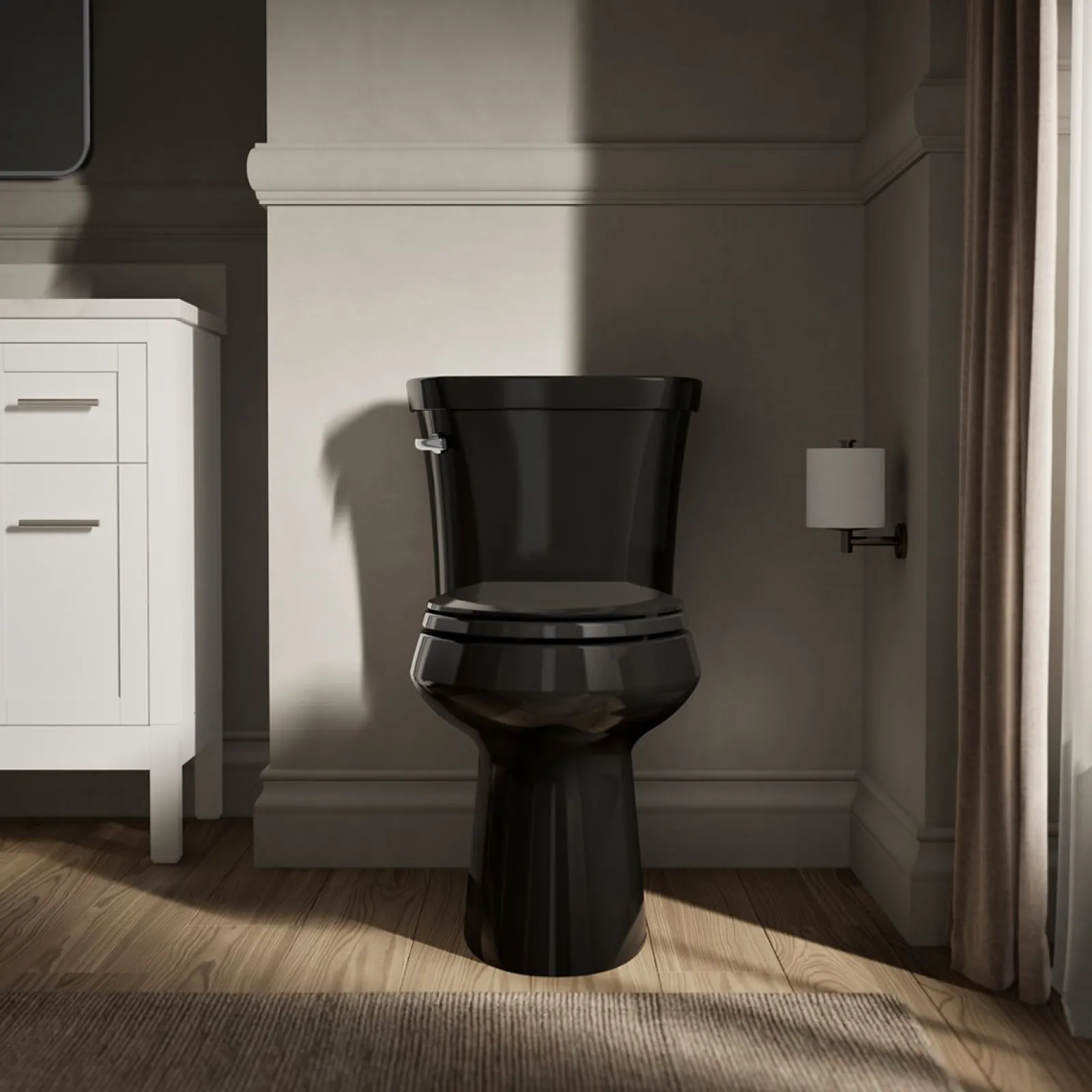 Two-piece elongated toilet, 1.0 gpf^Kohler