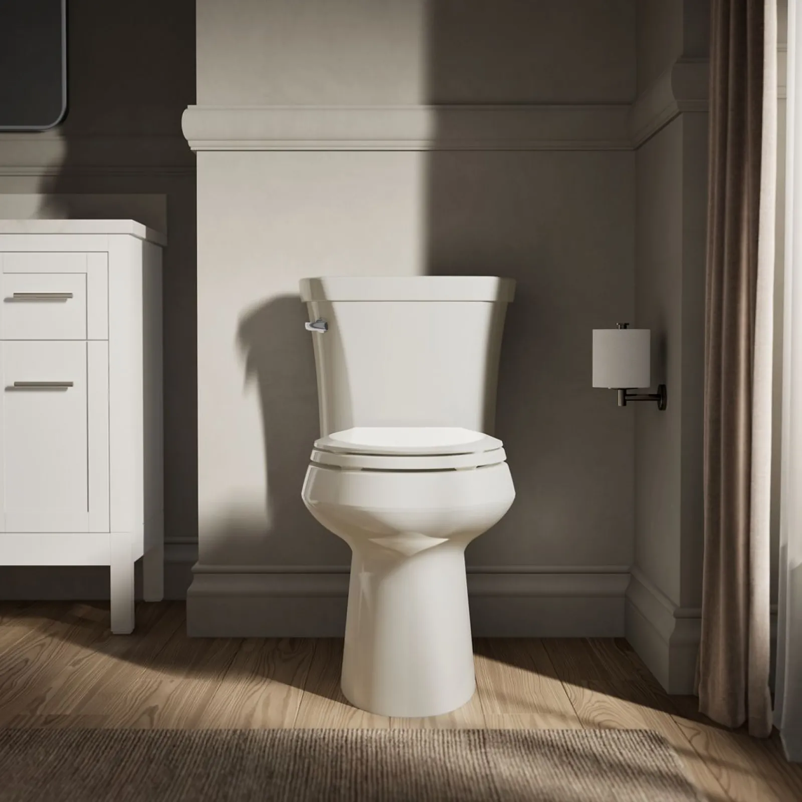 Two-piece elongated toilet, 1.0 gpf^Kohler