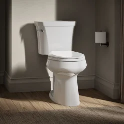 Two-piece elongated toilet, 1.0 gpf^Kohler