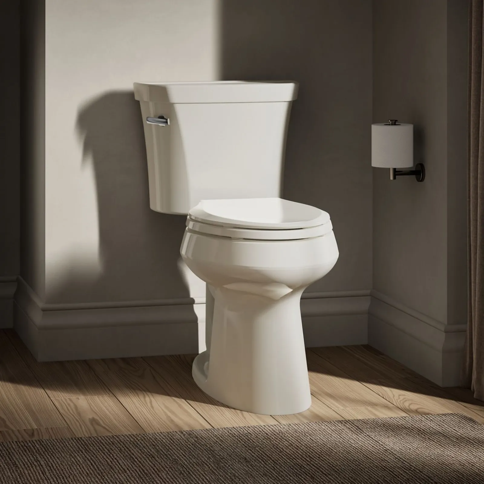 Two-piece elongated toilet, 1.0 gpf^Kohler