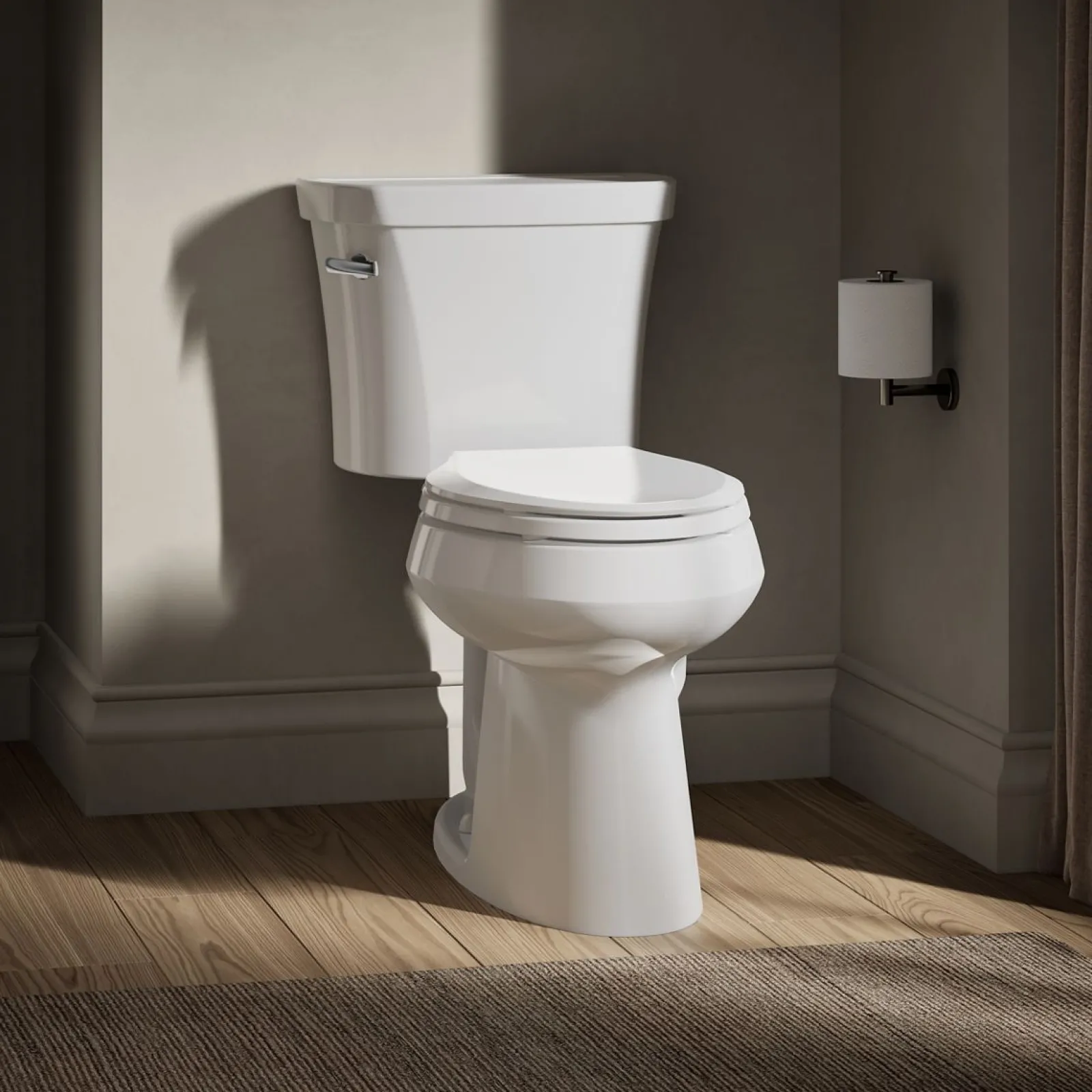 Two-piece elongated toilet, 1.28 gpf^Kohler Discount