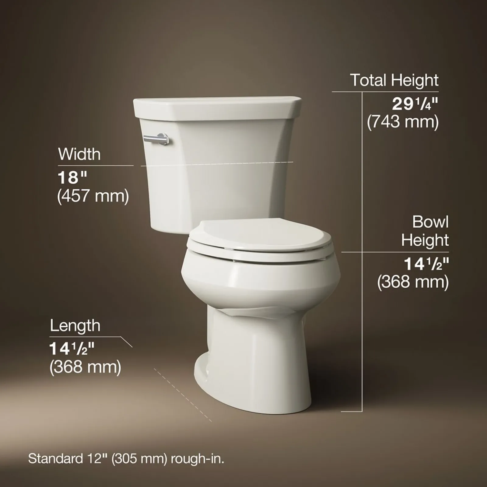Two-piece elongated toilet, 1.6 gpf^Kohler Online