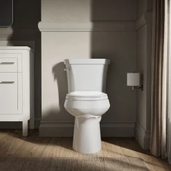 Two-piece elongated toilet, 1.28 gpf^Kohler New