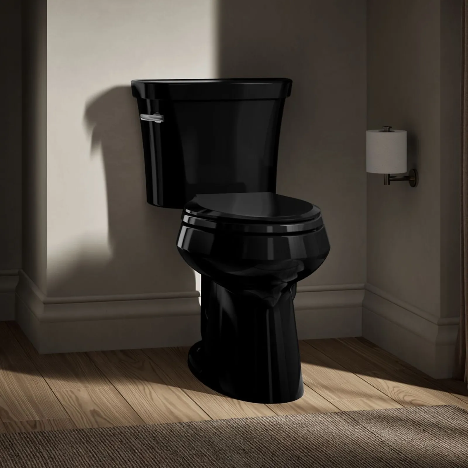 Two-piece elongated toilet, 1.28 gpf^Kohler New