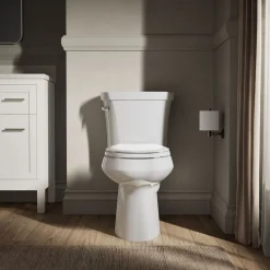 Two-piece elongated toilet, 1.28 gpf^Kohler New