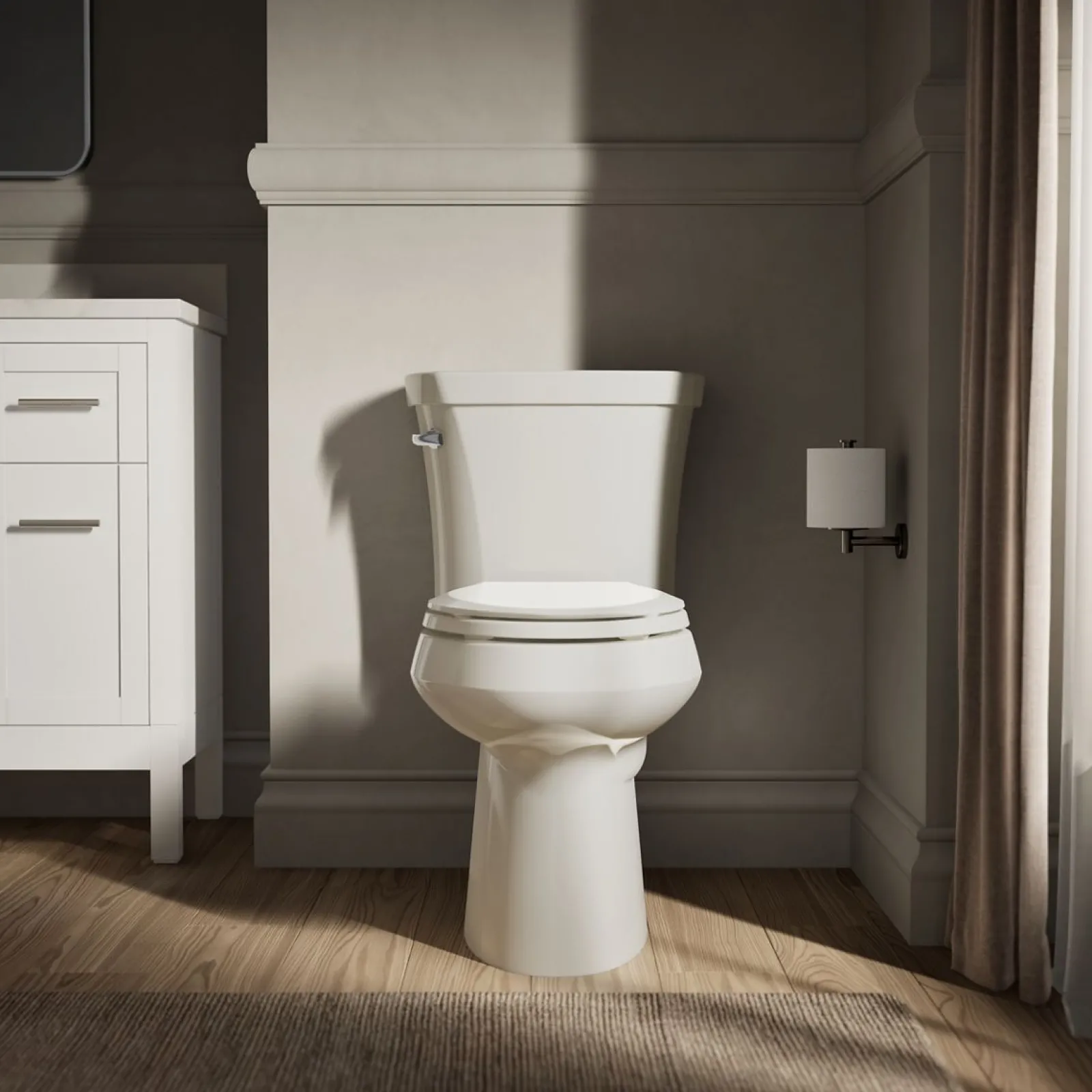 Two-piece elongated toilet, 1.28 gpf^Kohler New