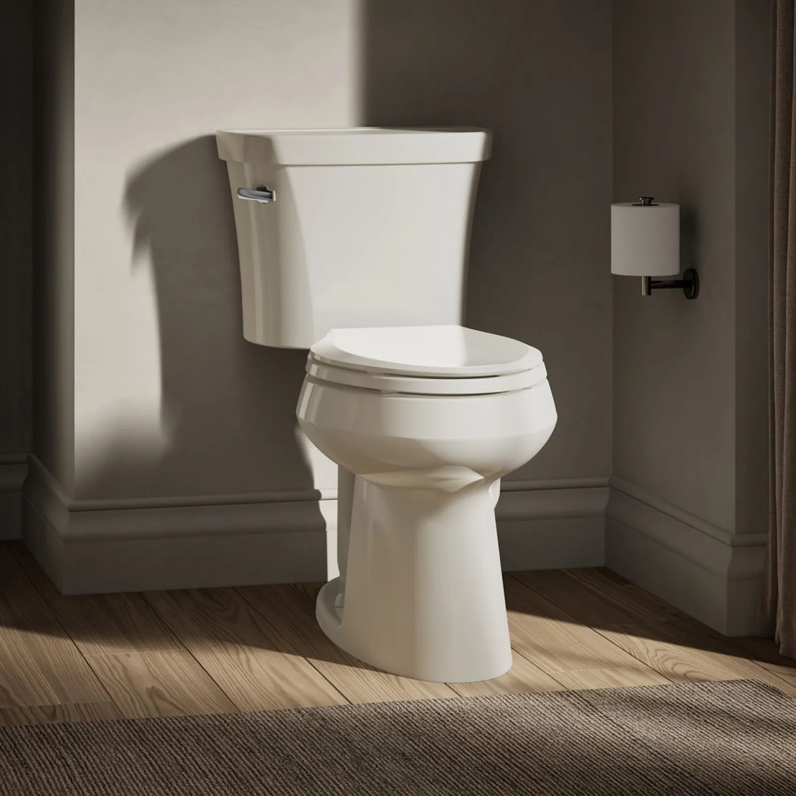 Two-piece elongated toilet, 1.28 gpf^Kohler New