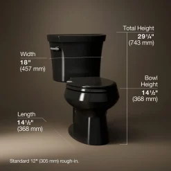 Two-piece elongated toilet, 1.28 gpf^Kohler Sale