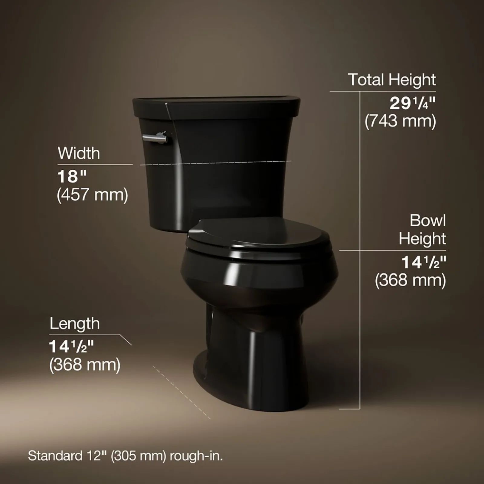 Two-piece elongated toilet, 1.28 gpf^Kohler Sale