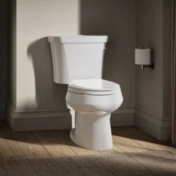 Two-piece elongated toilet, 1.28 gpf^Kohler Outlet