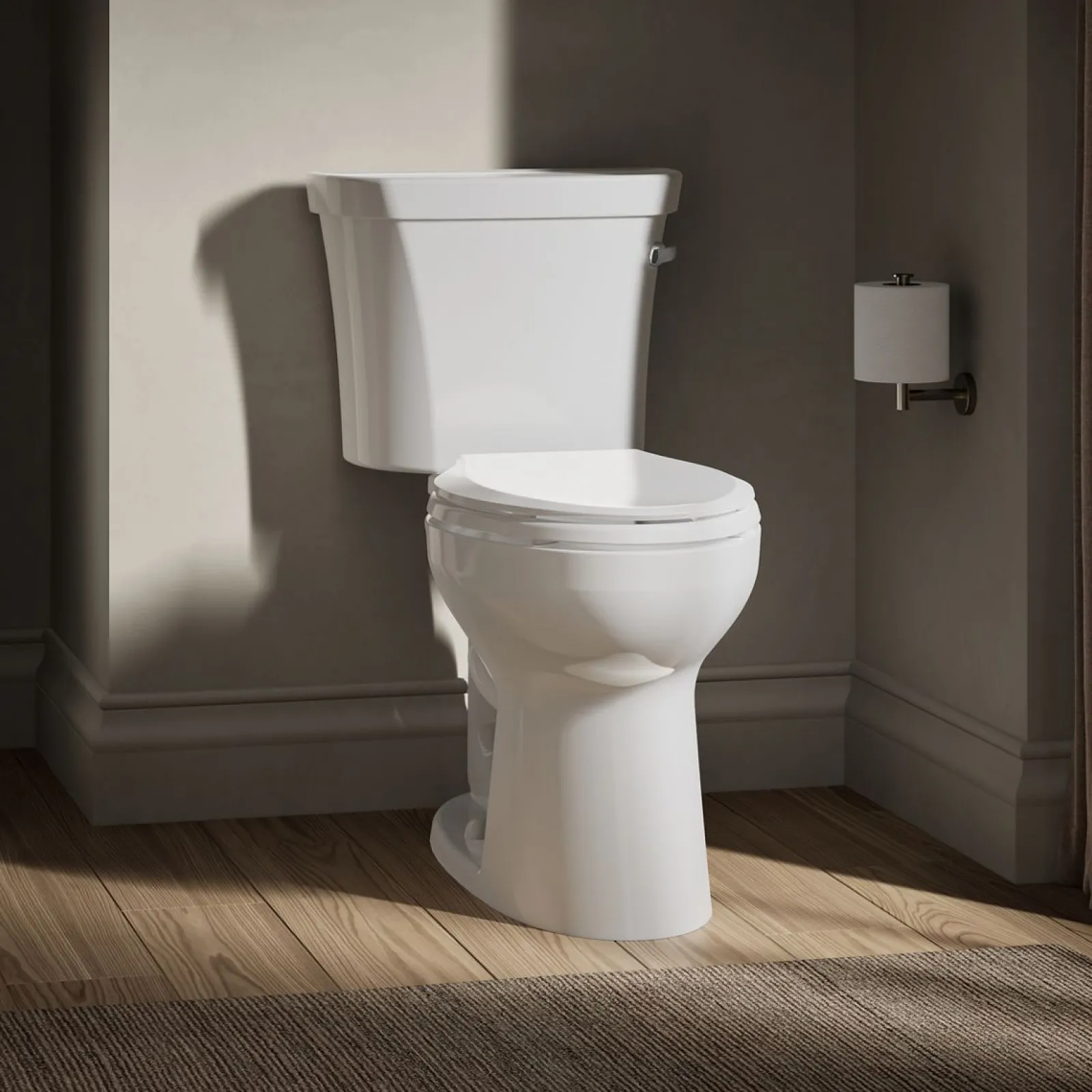 Two-piece elongated toilet, 1.28 gpf^Kohler Discount
