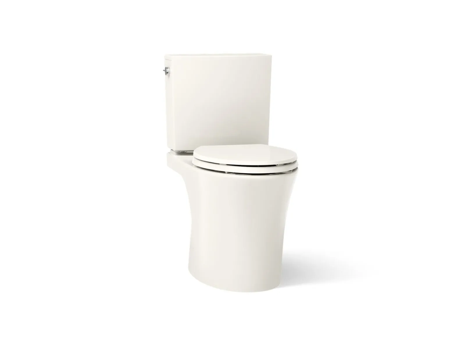 Two-piece elongated toilet with skirted trapway, 1.28 gpf^Kohler Hot