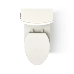 Two-piece elongated toilet with skirted trapway, 1.28 gpf^Kohler Hot