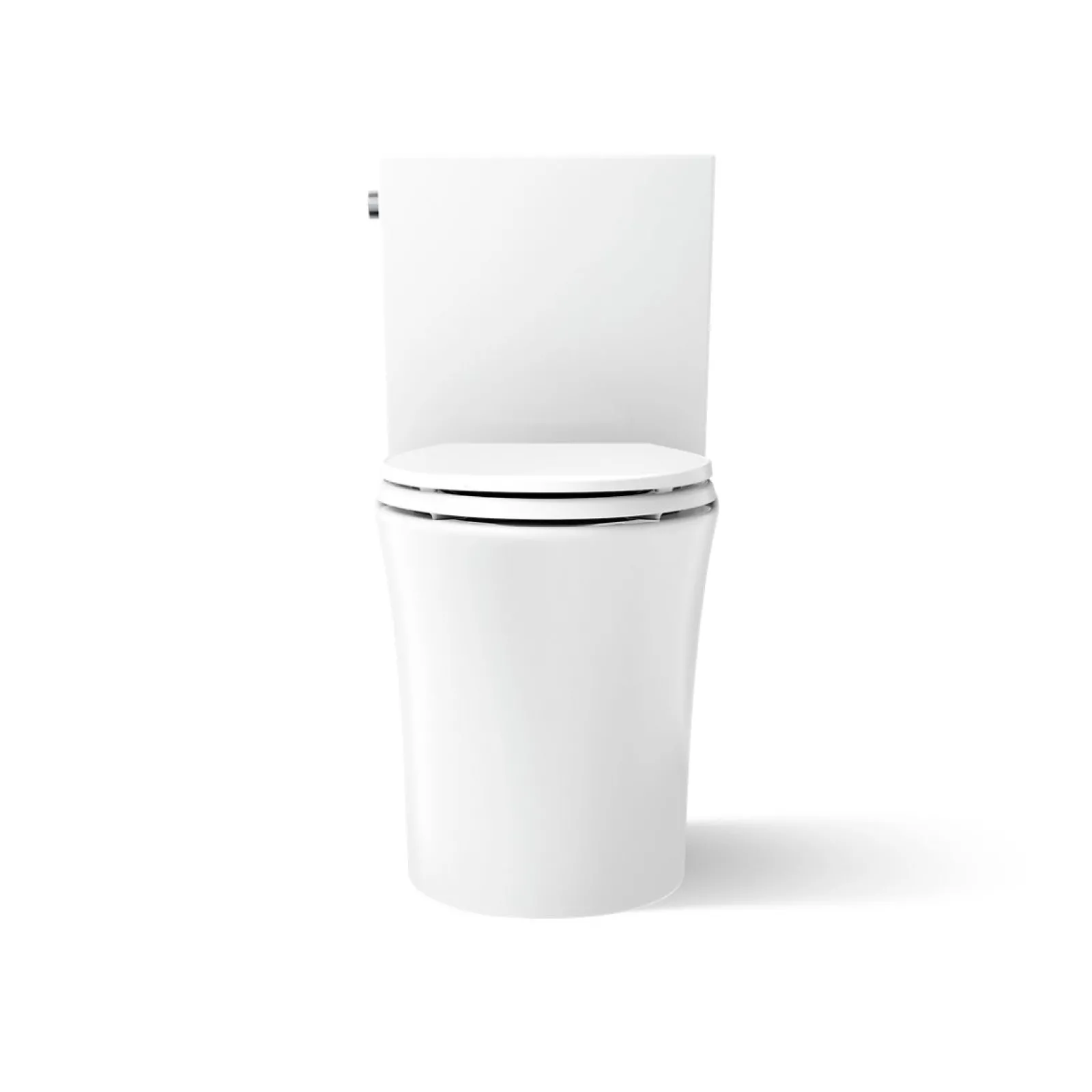 Two-piece elongated toilet with skirted trapway, 1.28 gpf^Kohler Hot