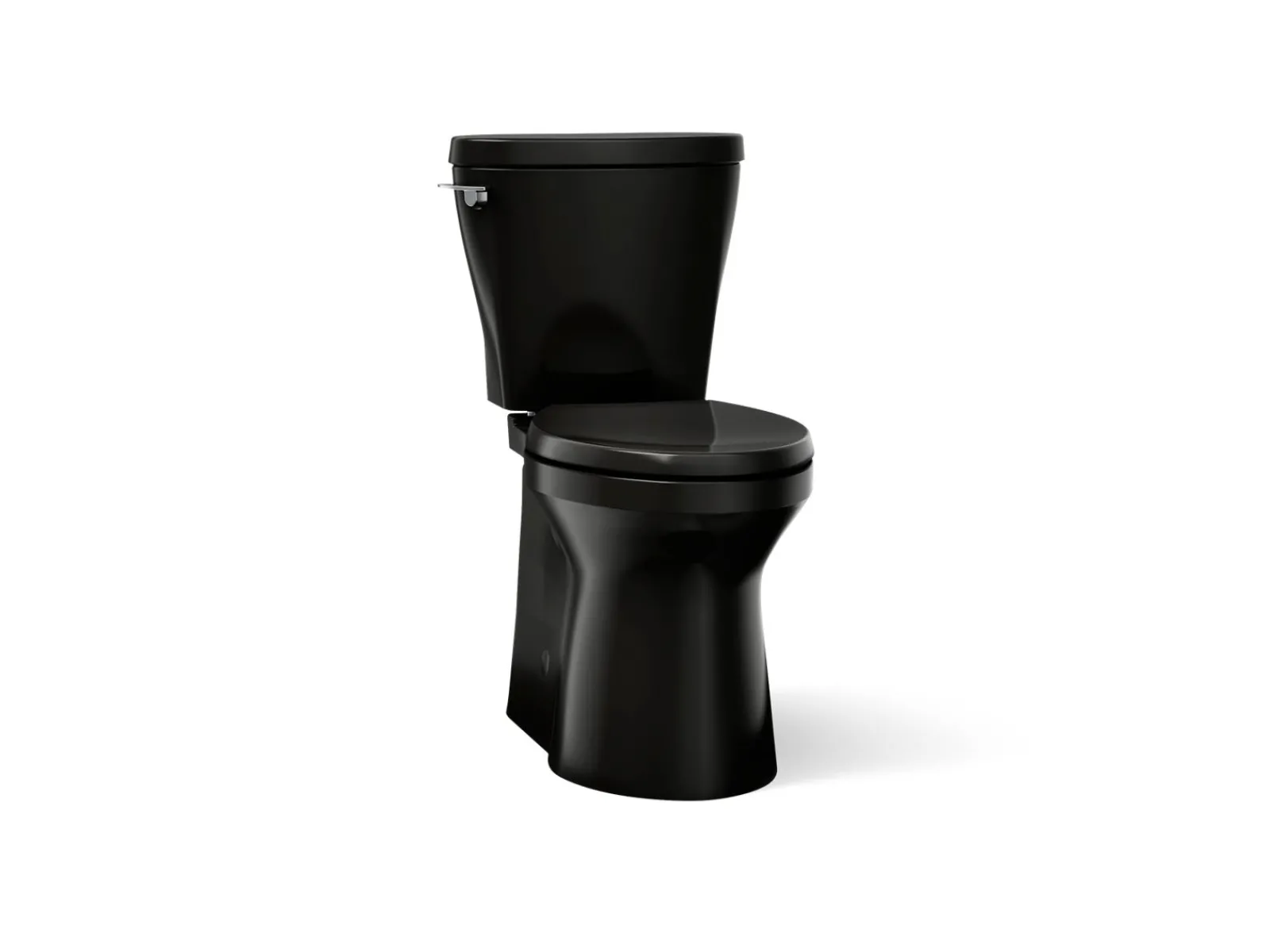 Two-piece elongated toilet with skirted trapway, 1.28 gpf^Kohler Clearance