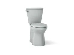 Two-piece elongated toilet with skirted trapway, 1.28 gpf^Kohler Clearance