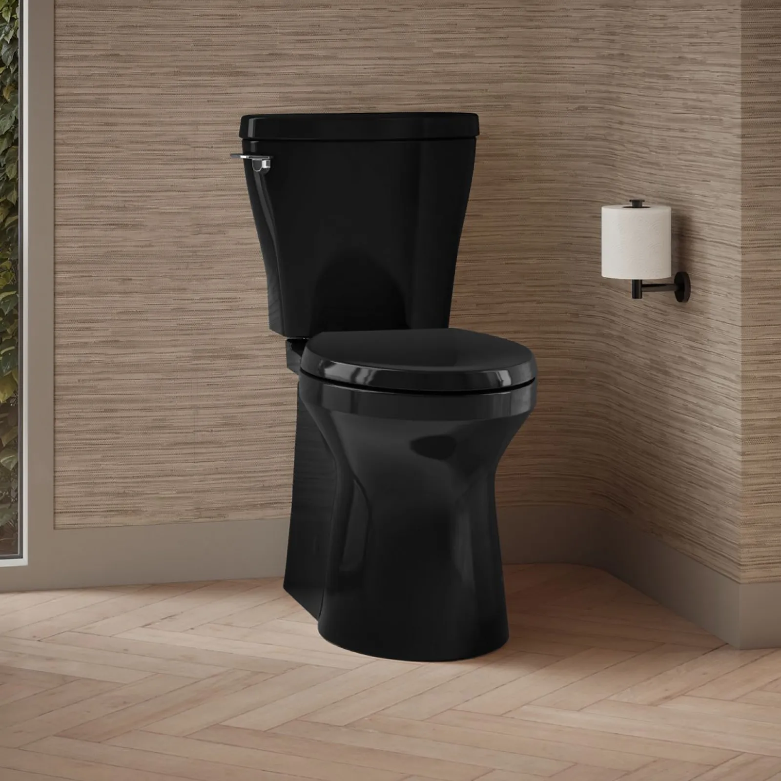 Two-piece elongated toilet with skirted trapway, 1.28 gpf^Kohler Clearance
