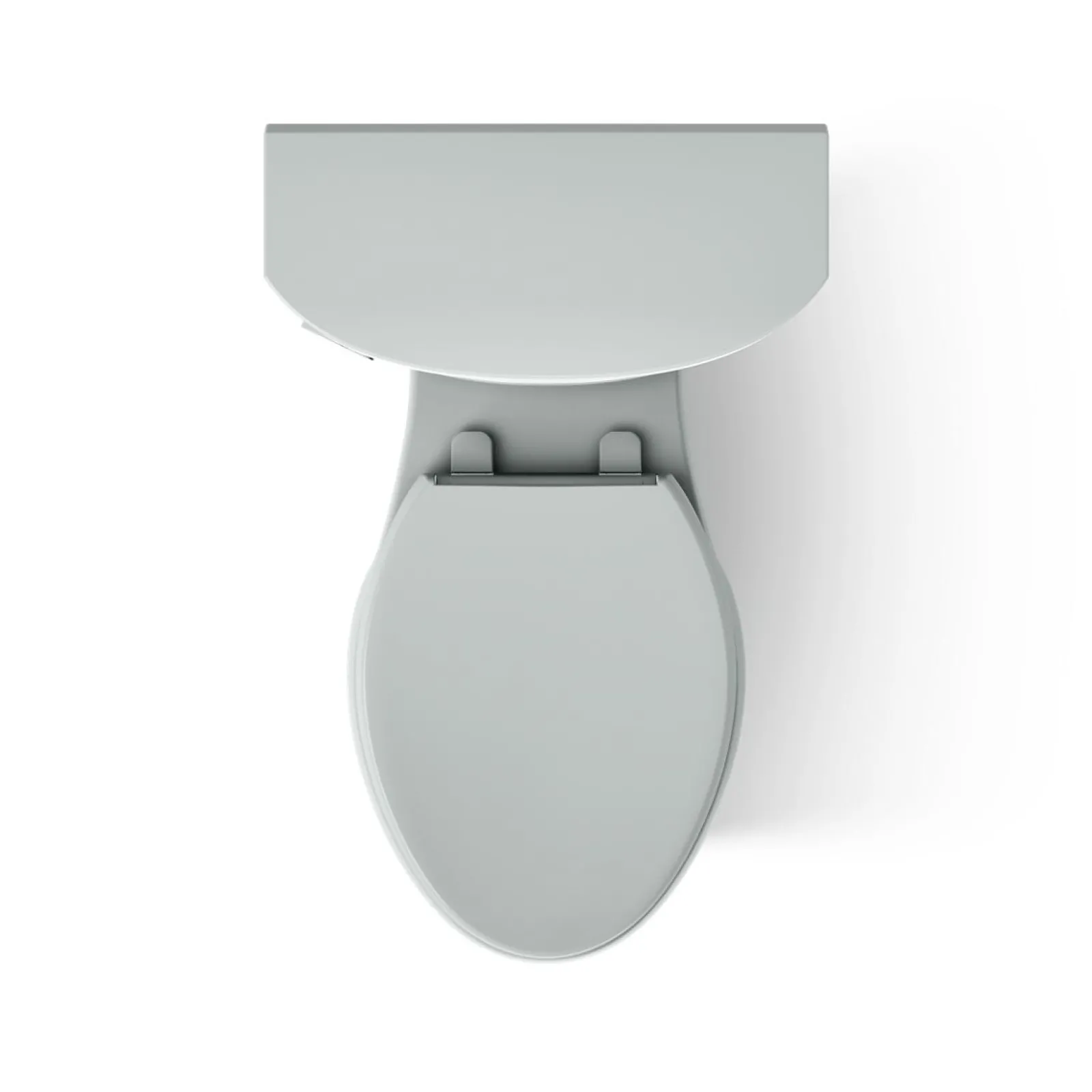 Two-piece elongated toilet with skirted trapway, 1.28 gpf^Kohler