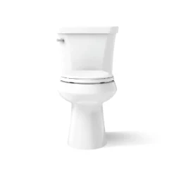 Two-piece elongated toilet with concealed trapway, 1.28 gpf^Kohler Online